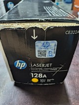 Genuine OEM HP 128A Toner Cartridge Sealed New In Box - Yellow (CE322A) - $37.39