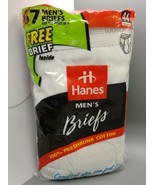 Vintage Hanes White Briefs 7 Pack 1997 Size 44 NIP NOS - $559.03 MXN