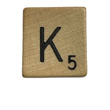 Scrabble Game Piece Letter K Replacement Wood Tile Genuine Standard Edition mq - £3.07 GBP