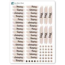 Month Planner Sticker Kit DIY Weekly Calendar Stickers Date Covers  - £6.71 GBP