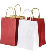 Elegant Supply Kraft Paper Gift Bags Twisted Handles Ruby Red 8x4.25x10.5 - $242.21 MXN