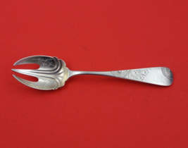 Duhme Brite Cut Sterling Silver Ice Cream Fork GW w/ Japanese scenes 6&quot; - $107.91