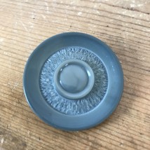 Vtg Mid Century Blue Gray Round Textured Round Circle Celluloid Plastic ... - £13.58 GBP