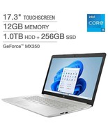 HP Laptop 17.3&quot; 1TB 256GB 12GB 17-BY4095CL Intel Core i5 11th Touchscree... - $44,316.25 MXN