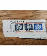 US Stamp Postal Mark Used Wilkes Barre PA Official Mail USA 20c/1c Cutout - $4.06 CAD