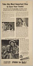 1949 Print Ad Ipana Toothpaste Mom & Kids Hold Puppies Bristol-Myers - £13.22 GBP