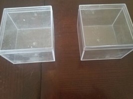 2 square acrylic small boxes - £23.31 GBP