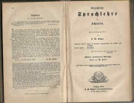 Griechishte Sprachlehre fur schulen Greek Language Textbook Kruger 1875 - £77.42 GBP