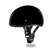 Daytona Helmets Skull Cap W/O Visor- Gloss Black Motorcycle DOT Helmet - £63.27 GBP+