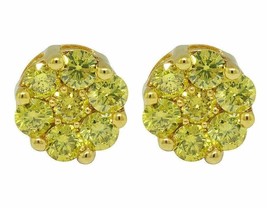 2Ct Round Cut Lab Created Citrine Stud Women&#39;s Earrings 14K Yellow Gold Plated - £111.90 GBP