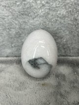 Marble Onyx Egg Natural Polished Stone Decorative Easter Paperweight 2&quot; - $11.98