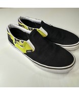 Vans Black Slime Flame Classic Slip On Sneakers Youth Big Kids Juniors S... - $23.00 CAD