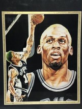 1995 Dennis Rodman San Antonio Spurs Matted Kelly Russell Lithograph Print - £12.13 GBP
