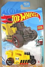 2021 Hot Wheels #59 Tooned 4/5 PIXEL SHAKER Yellow w/Black OH5 Spoke Red Rims - £5.89 GBP