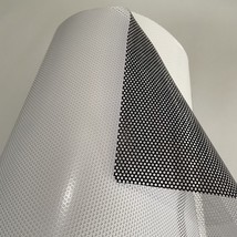 50x500cm Black Perforated One-Way Vision Vinyl Automotive Window Wrap Roll - £61.91 GBP