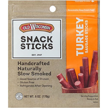 Old Wisconsin Turkey Sausage Snack Sticks, Naturally Smoked, Ready to Eat, High  - £6.20 GBP