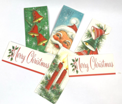 Vintage Hallmark Christmas Greeting Cards Santa Bells Candles Lot Unused - £26.07 GBP
