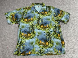 Tommy Bahama Shirt Mens XL Blue 100% Silk Hawaiian Tropical Camp Loop Co... - €21,17 EUR