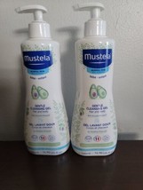 2 Mustela Gentle Cleansing Gel + AVOCADO Baby Shampoo &amp; Soap Hair Body 1... - £20.81 GBP