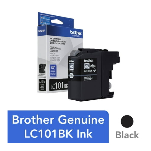 Brother LC101BK INNOBELLASTANDARD YIELD BLACK INK CARTRIDGE - APPROX. 30... - $42.55