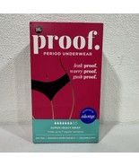Proof Women&#39;s Super Heavy Absorbency, Brief Period Underwear, Black Size... - $12.10