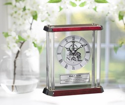 Personalized Clock Silver Gear Farewell Retirement Thank You Appreciation Gift - £120.50 GBP