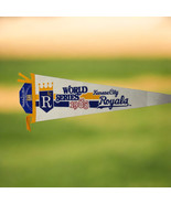 World Series 1985 White Pennant Mitchell Ness Kansas City Royals Coopers... - $23.75