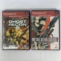Metal Gear Solid 2: Sons of Liberty PlayStation 2 PS2 &amp; Ghost Recon 2 Lo... - £15.69 GBP