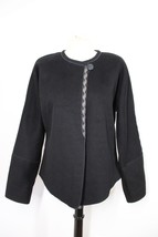 Vtg Gloriah Walsh M Felted Wool Art To Wear Ribbon Trim Jacket Coat - £44.58 GBP