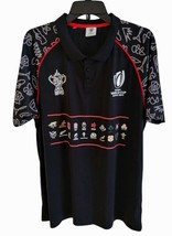 Rugby World Cup Polo Men 3XL France 2023 Black 20 Unions Sublimate NEW - $39.59