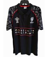 Rugby World Cup Polo Men 3XL France 2023 Black 20 Unions Sublimate NEW - $39.59
