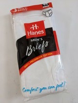 Vintage 1997 Hanes 3 Pack of Mens White Briefs Underwear Size 44 NEW - £12.25 GBP