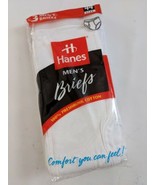 Vintage 1997 Hanes 3 Pack of Mens White Briefs Underwear Size 44 NEW - $21.65 CAD