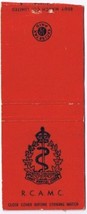 Matchbook Cover Royal Canadian Army Medical Core Excise Paid No Striker - £1.59 GBP