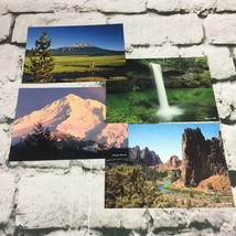 Oregon Mount Hood Bachelor Smith Rock Silver Falls 5X7” Jumbo Postcards Lot Of 4 - $9.89