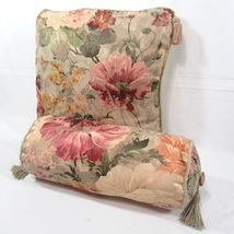 Burlington Monaco Floral 2-PC Decorative Square and Bolster/Neck-Roll Pillows - £45.87 GBP