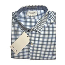 Ministry of Supply Mens Aero Blue Check Dress Shirt XL Slim New - $53.13