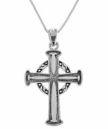 Jewelry Trends Traditional Celtic Cross Sterling Silver Pendant Necklace... - $74.02 CAD
