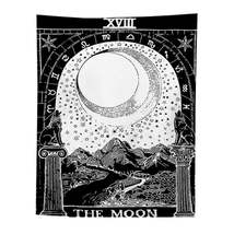 Anyhouz Tapestry Black The Moon 230X180 cm Tarot Card Psychedelic Scene Art Hipp - £47.07 GBP