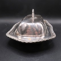 Vintage Silver Plated Butter Dish No Glass Insert Ornate Please Read Des... - $16.62