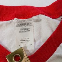 Gildan Heavy Cotton YBK HENNING Men's White & Red 3/4 Sleeve Raglan T-Shirt Sz S image 5