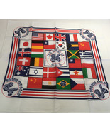 1984 go for the gold LA olympics multi flag color handkerchief bandana s... - $564.50 MXN