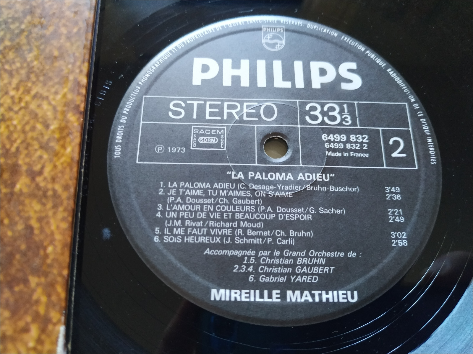 Mireille Mathieu The Dove Adieu 6499832 1973 France Ed - LP vinyl 12 " VG/VG Item image 2