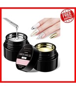 Long-Lasting Chrome Gel Nail Polish in Silver &amp; Gold - UV/LED Safe for H... - $31.66 CAD