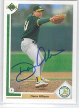 Dana Allison Auto - Signed Autograph 1990 Upper Deck #771  ROOKIE RC Oakland A&#39;s - £2.36 GBP