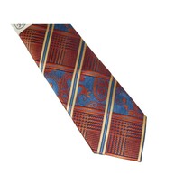 Men's Stacy Adams Tie and Hankie Set Fancy Woven Silky Satin #SAT74 Rust image 3