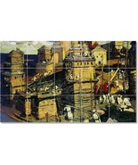 Nilolai Roerich Village Painting Ceramic Tile Mural BTZ22991 - $205.15 CAD+
