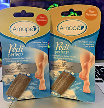 2 Boxed Amope Pedi Perfect Electronic Foot File Refills, 2 Count - £17.46 GBP