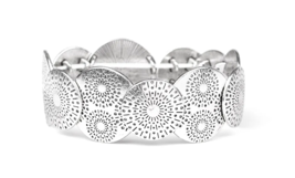 Paparazzi Pleasantly Posy Silver Bracelet - New - £3.58 GBP