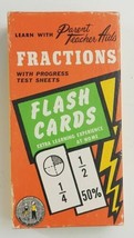 Fractions Flash Cards Learn With Parent Teacher Aid Numbers Math Arithmetic 1959 - £11.19 GBP